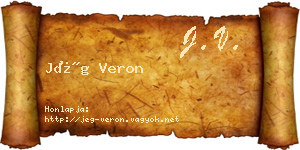 Jég Veron névjegykártya